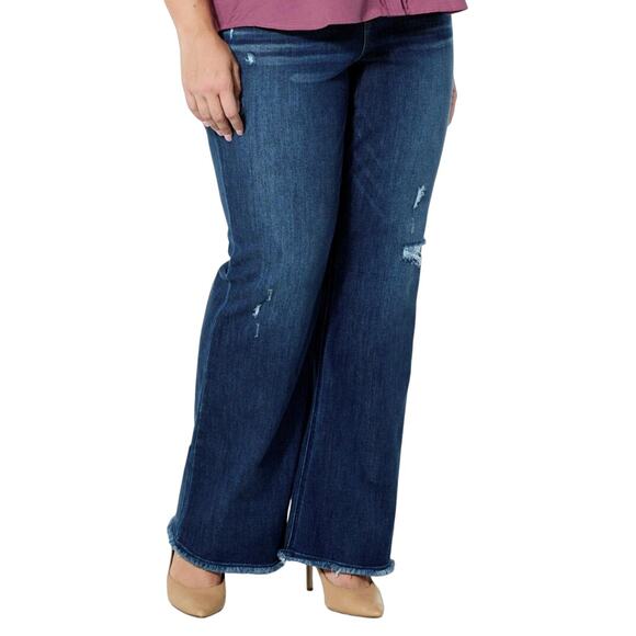 Democracy AbSolution Jeans Plus Size 24W Blue Bootcut High Rise Itty Bitty Boot - Picture 2 of 10